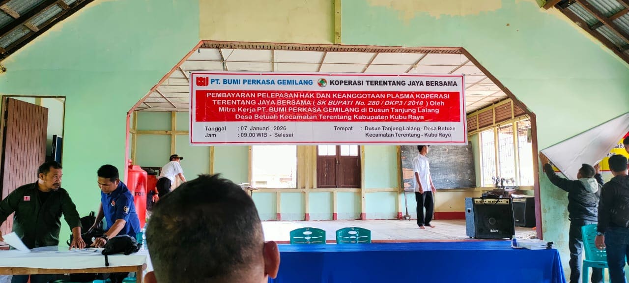 Pembayaran Pelepasan dan Hak Keanggotaan Plasma Koperasi Terentang Jaya  Bersama